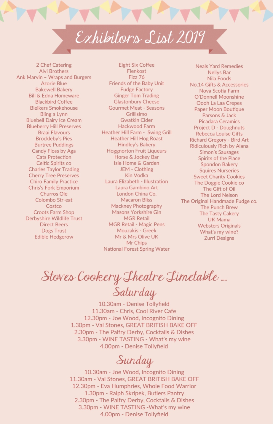 Kedleston Hall Fair Exhibitors